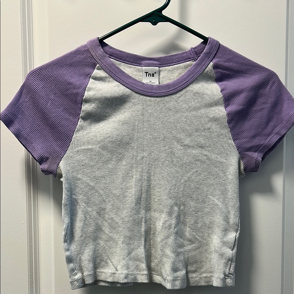 TNA cropped ribbed tshirt